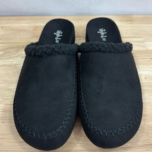 STYLE & CO Brooklyn Cozy Slipper Mules- Black- Size 8.5 M- NIB - Picture 2 of 8